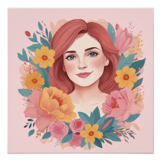 Pôster Illustrator de dia de as mães (Frente)