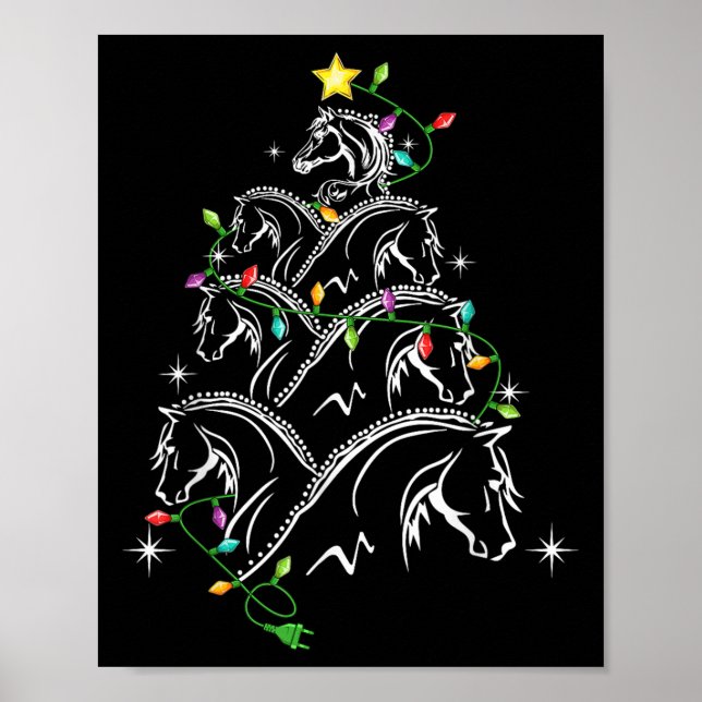 Poster Iluminação de Árvore de Natal de Cavalo, Uni-adult (Frente)