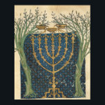 Poster Iluminação de um menorá, de<br><div class="desc">Iluminação de um menorá,  da Bíblia judaica Cervera,  1299 | por Joseph Asarfati | Art Location: Instituto da Biblioteca Nacional,  Lisboa,  Portugal | Artista francês | Número de Coleção de Imagens: XIR161985</div>
