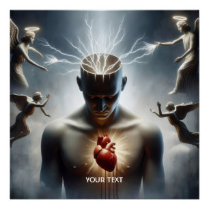 Pôster Iluminação do Coração do Cérebro Fantasy