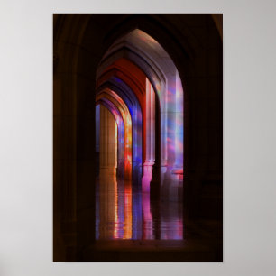 Poster - iluminação do vitral da catedral