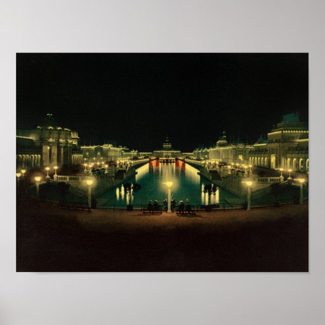 Poster Iluminação noturna do Grand Court - 1898 (Frente)