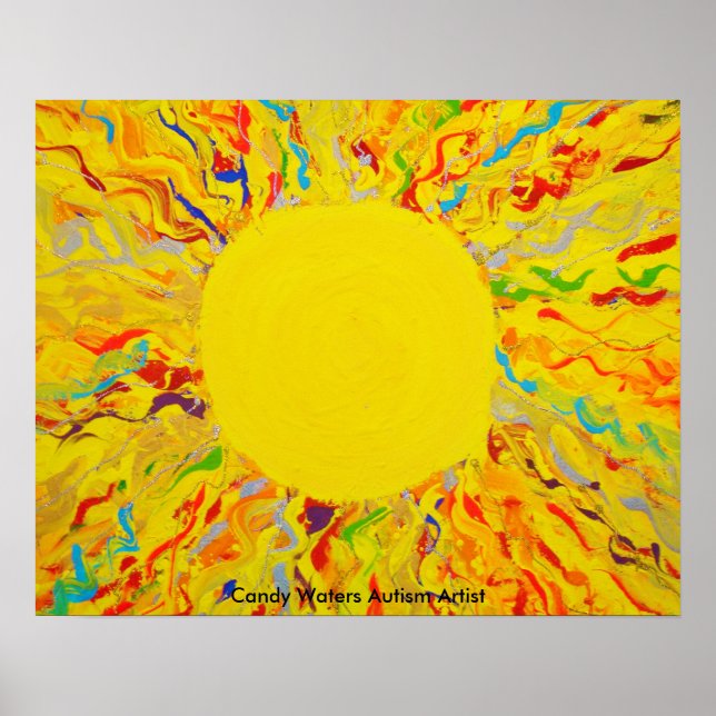 Poster "Iluminismo" por Artista Autismo Candy Waters (Frente)