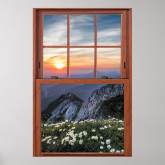 Poster Ilusão da Janela da Montanha Daisy