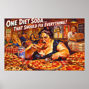 Poster “Ilusões da Dieta” – Um Retrato da Autoilusão