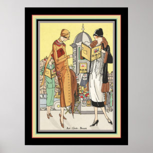Poster Ilustração 1922 da forma do art deco