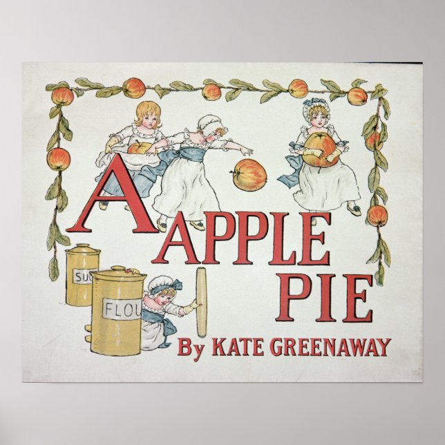 Pôster Ilustração 'A' de 'Apple Pie Alphabet' (Frente)