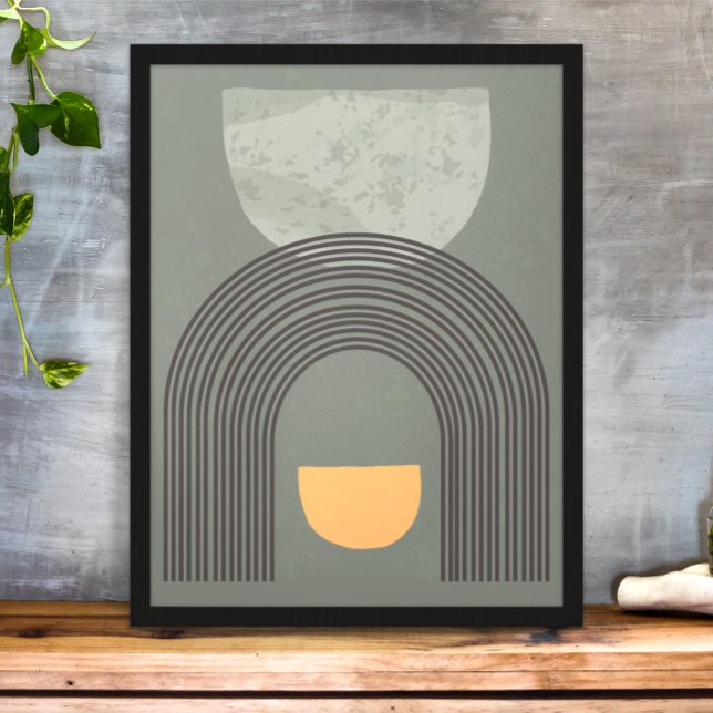 Poster Ilustração Abstrata Boho Arco-Íris Design (Criador carregado)