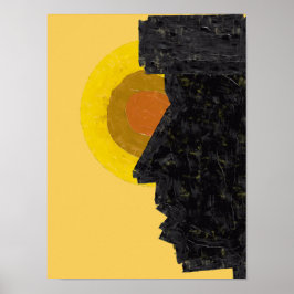 Poster Ilustração Abstrata da Alma Morabeza de Cabo Verde