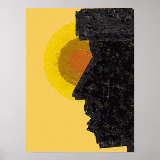 Poster Ilustração Abstrata da Alma Morabeza de Cabo Verde (Frente)