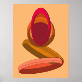 Poster Ilustração Abstrata da Chuva de Cabo Verde para Ca