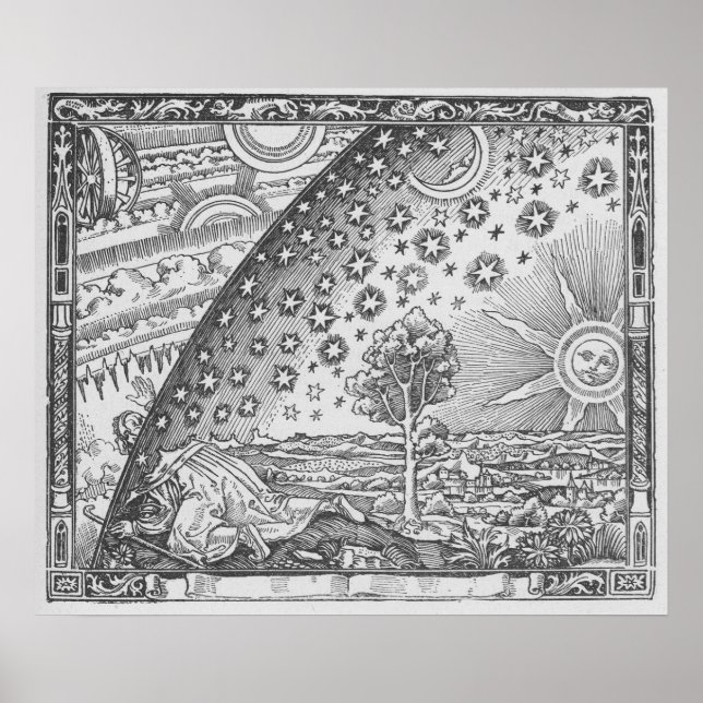 Poster Ilustração Alquímica Vintage (Frente)