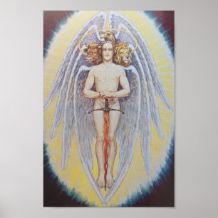 Poster Ilustração Alquímica Vintage