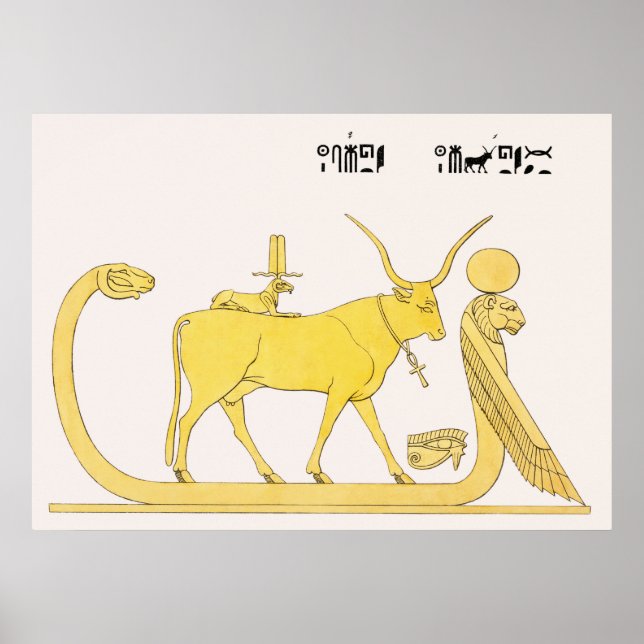 Poster Ilustração Apis do Panteão Egípcio (1823-182) (Frente)