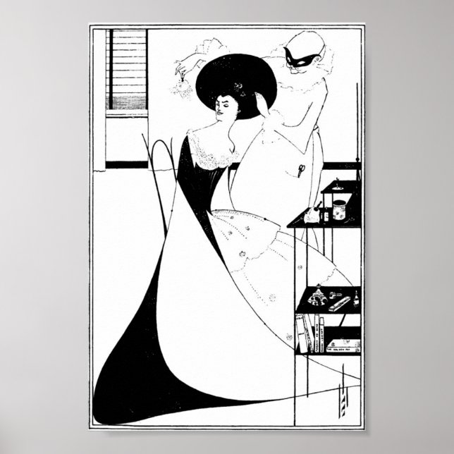 Pôster Ilustração Aubrey Beardsley Salome (Frente)
