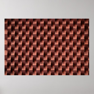 Poster Ilustração cardíaca azul vermelho e amarelo mul