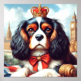 Poster Ilustração Cavalier King Charles Spaniel