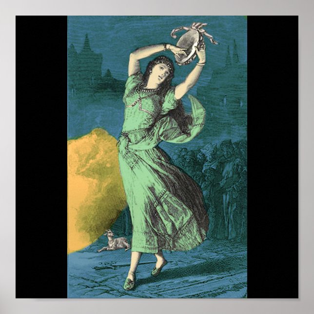 Pôster Ilustração colorida de Esmeralda (Frente)