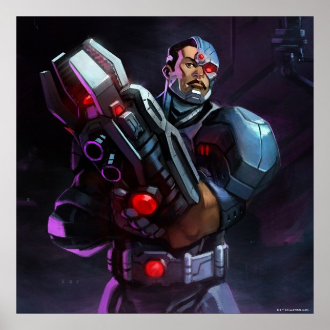 Poster Ilustração Cyborg Infinita Crise (Frente)