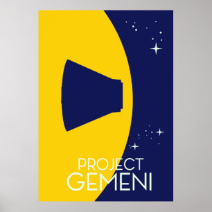 Poster Ilustração da arte do espaço dos Gêmeos do pro