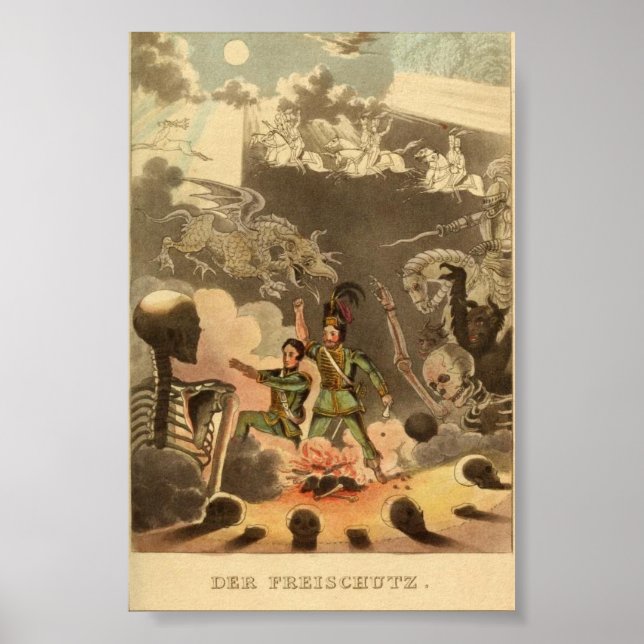 Poster Ilustração da Astronomia Vintage (Frente)
