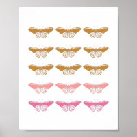 Ilustração da borboleta rosa-pintada de safra
