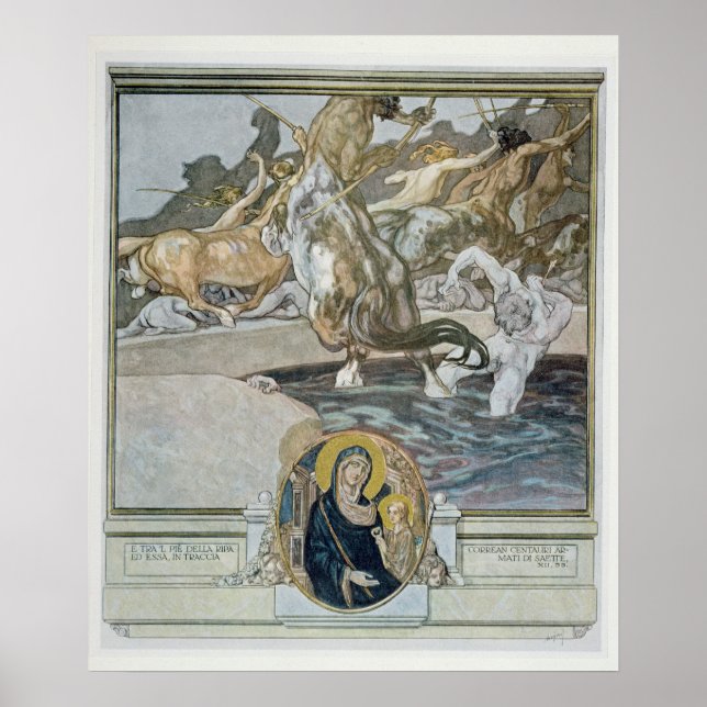 Pôster Ilustração da "Comédia Divina" de Dante (Frente)