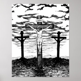 Pôster Ilustração da crucificação por Amanda Diehl