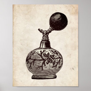 Poster Ilustração da garrafa de perfume vitoriana