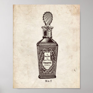 Poster Ilustração da garrafa de perfume vitoriana
