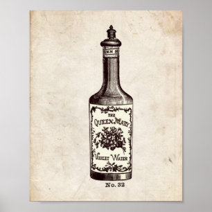 Poster Ilustração da garrafa de perfume vitoriana