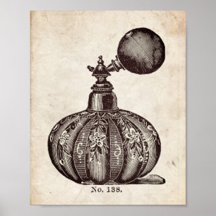Poster Ilustração da garrafa de perfume vitoriana