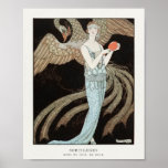 Poster Ilustração da Moda Art Deco Barbier<br><div class="desc">Sortilèges: Vestido noturno,  ilustração de moda de Beer (1922) em alta resolução por George Barbier. Original do Rijksmuseum. Digitalmente melhorado. George Barbier,  né Georges Augustin Barbier,  foi um dos ilustradores franceses excelentes do início do 20</div>