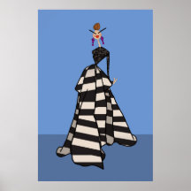 Ilustração da Moda das Mulheres em Stripes Pretas 