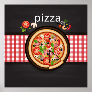 Poster Ilustração da pizza