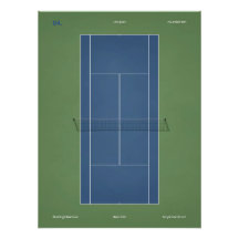 Ilustração da quadra de tênis do US Open