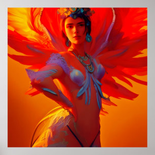Poster Ilustração da Rainha Phoenix