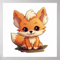 Ilustração da raposa de desenho animado