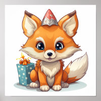 Ilustração da raposa de desenho animado