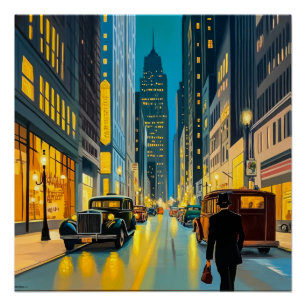 Pôster Ilustração da Revista City Streets