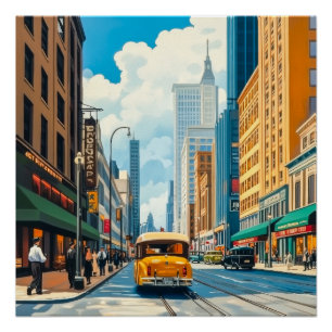 Pôster Ilustração da Revista City Streets