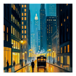 Pôster Ilustração da Revista City Streets