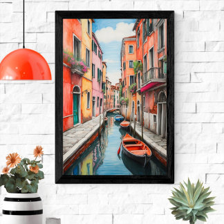Poster Ilustração da rua Veneza