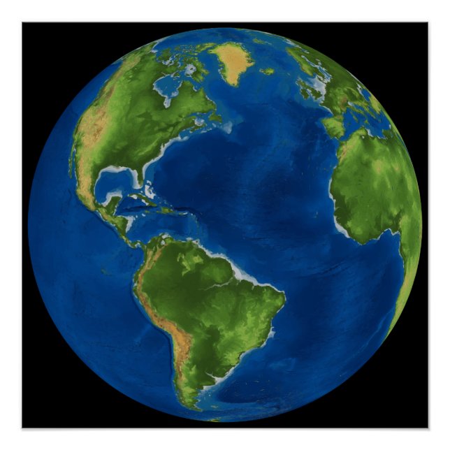 Pôster Ilustração da Terra (Frente)