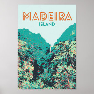 Poster Ilustração da vegetação da ilha da Madeira em Port