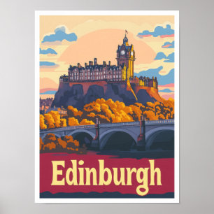 Poster Ilustração da Viagens vintage de Arte da Escócia E