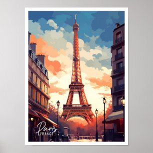 Poster Ilustração da Viagens vintage de Arte da França de
