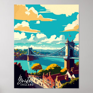 Poster Ilustração da viagens vintage de Arte da Inglaterr