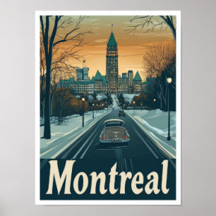 Poster Ilustração da Viagens vintage de Arte do Canadá de