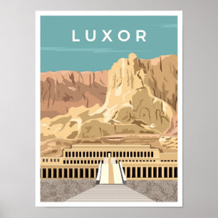 Poster Ilustração da Viagens vintage de Arte do Egito Lux